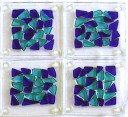 reversible blue coasters