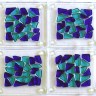 reversible blue coasters